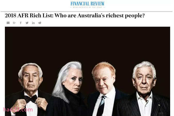 谁是澳大利亚的首富？2018澳大利亚十大富豪榜 
